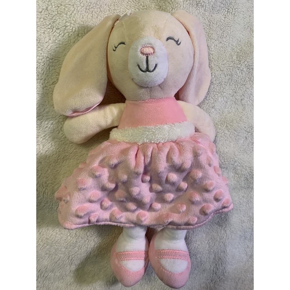 Baby Starters Bunny Rabbit Pink Satin Ears Plush Stuffed Animal Lovey Minky NWOT